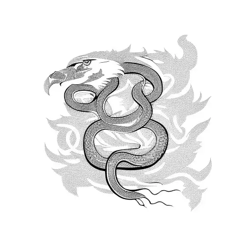 Lion Snake And Eagle