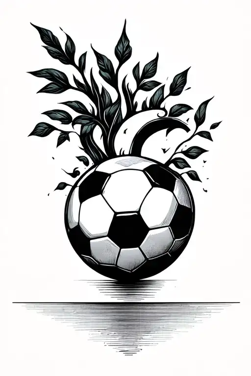 Hearth Growing From Soccer Ball