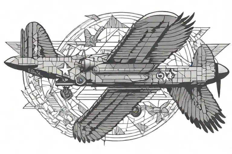 Lancaster Bomber Eagle Soaring