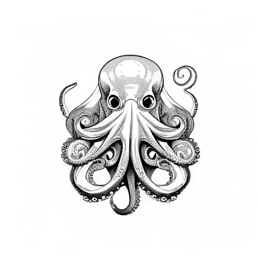 Octopus With Skull As A Head