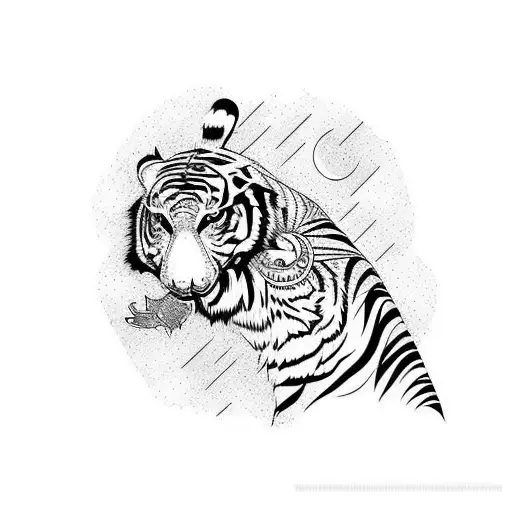 Woodpecker With Tiger