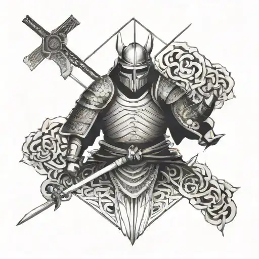 Black And White Fine Art Medium Dark Samurai Japanese Style