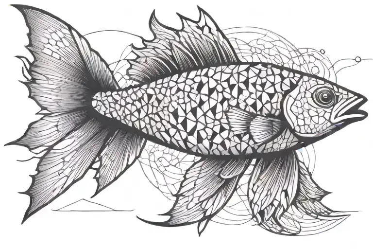 Jesus Fish Swimming Upstream