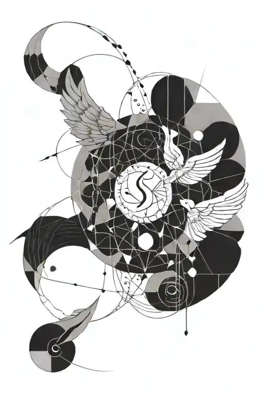 Semi Colon Surrounded By Angel Wings