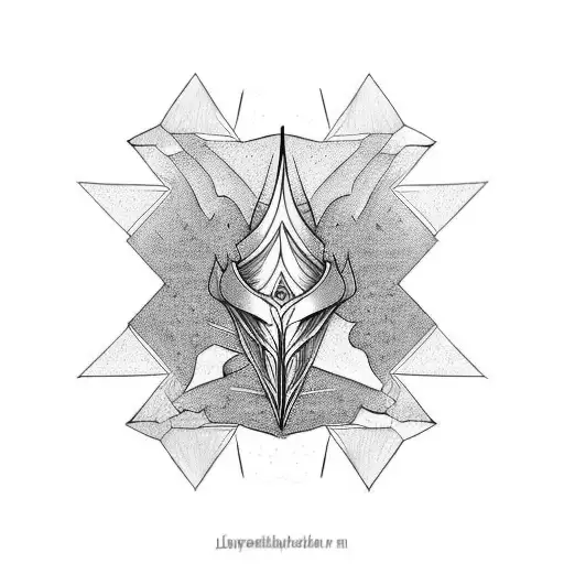 Sauron With Geometric Background