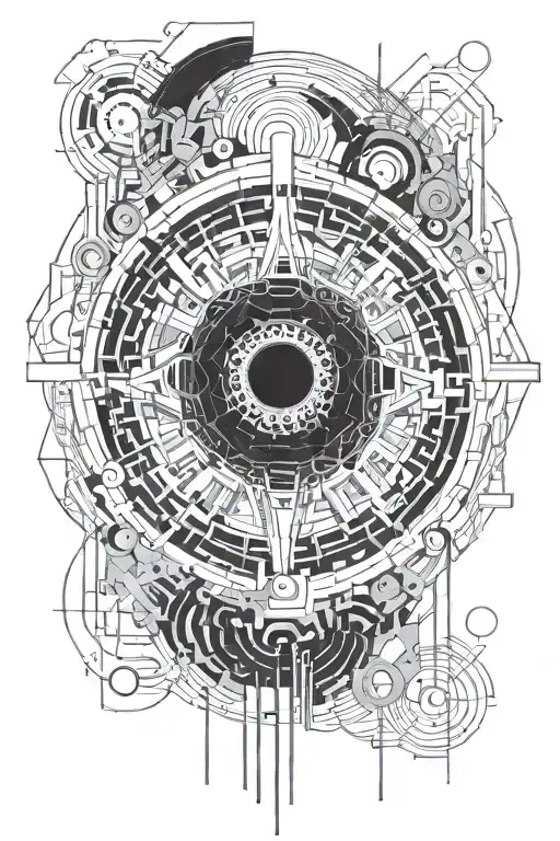 Black Hole Surrounded By Circuitry