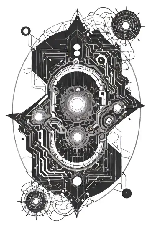 Black Hole Surrounded By Circuitry