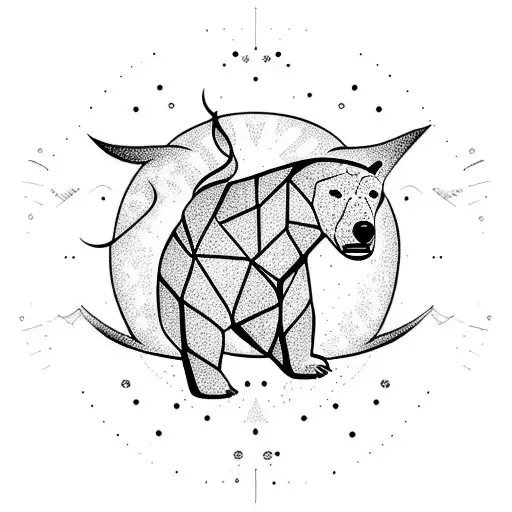 Polar Bear With Sun And Snake