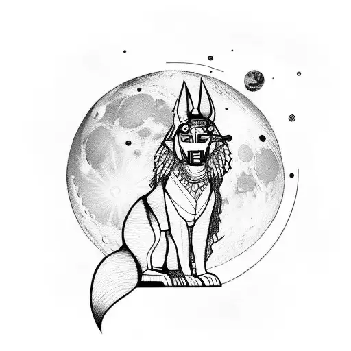 Moon With Anubis