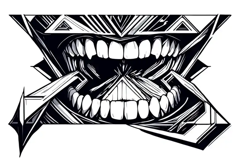 Saber And Lake Teeth With A Background