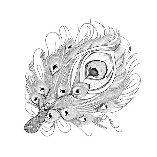 Peacock Full Feathers All Out