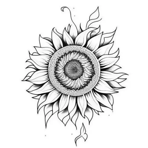 Sunflower And Wildflowers