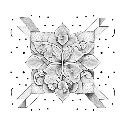 Brick Wall Wrapped In Flowery Vine