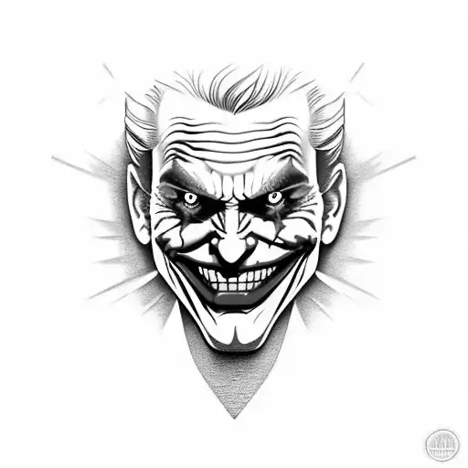 Joker Heavy Smile Realistic Drawing