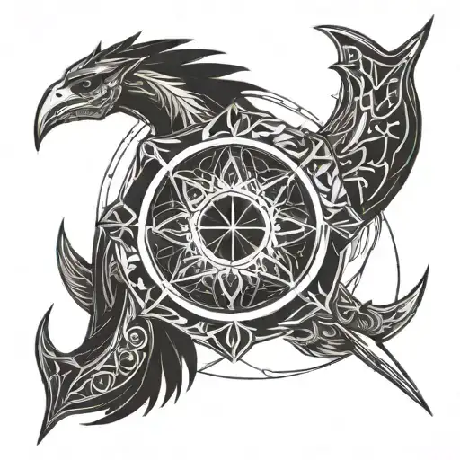 Scythe Crown With Ouroboros Around It