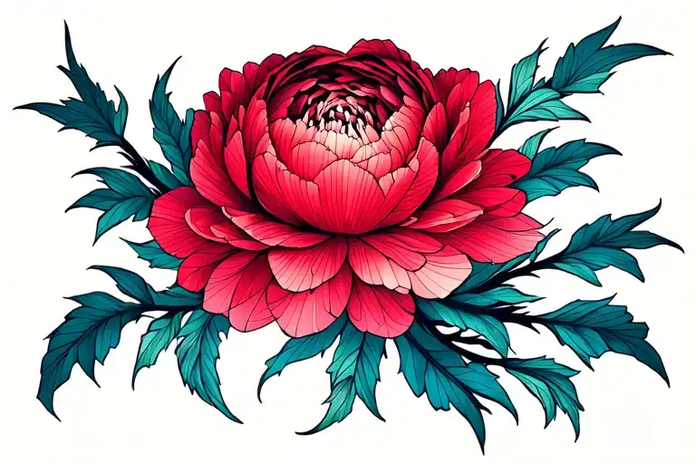 Peony With A Dragon