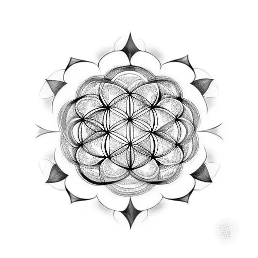 Flower Of Life Bicep Tribal