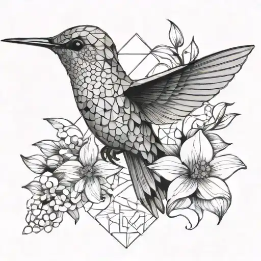 Hummingbird With A Flower Wrap My Arm