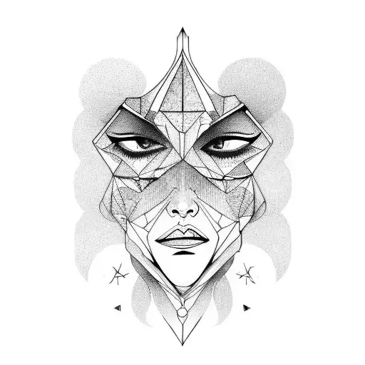 Gemini Faces Linework