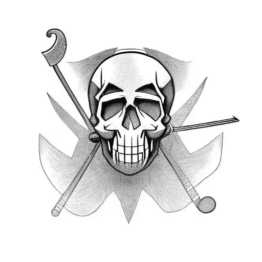 Ghost With A Skull Head Holding A Scythe