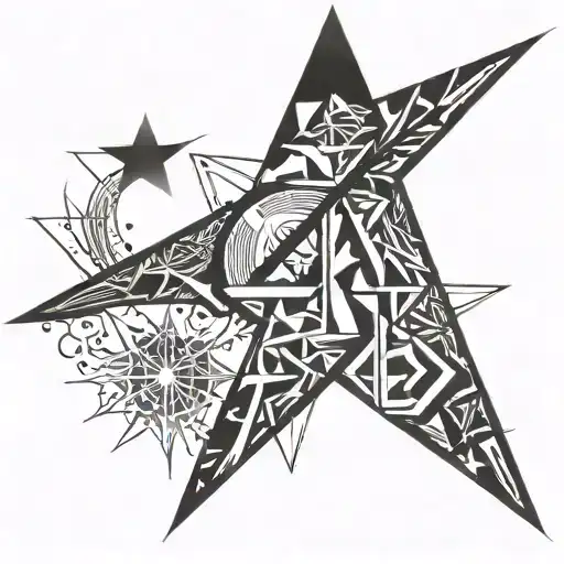 Nort Star And Letter K