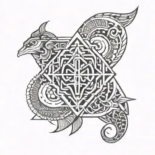 Nautical Symbols And Polynesian Style