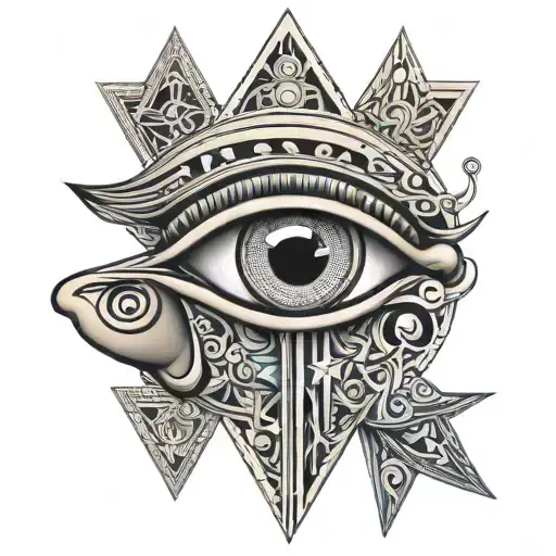Horus Eye Symbol Incorporating Elements