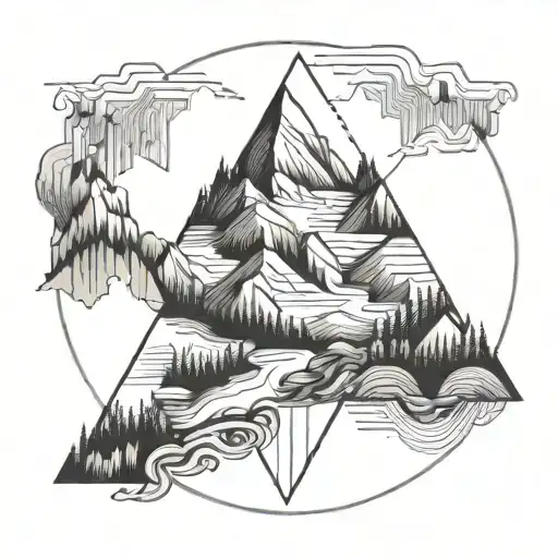 Mountain And River Geometric