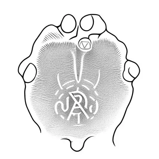 Dog Footprint With Initials
