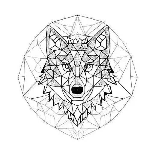 A Head Of Half Wolve On The Left And Half Bear On The Right