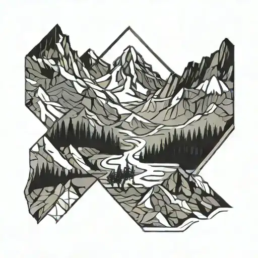 Endurance Running Mountain Landscape Inspired