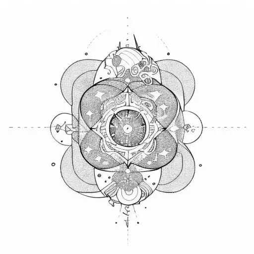 Space Cosmos Flower Geometric