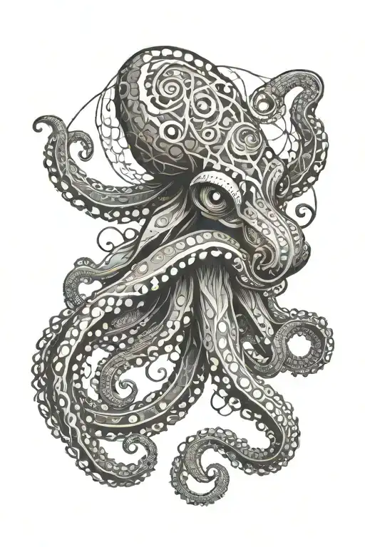 Space Octopus Wrapping Its Tentacles