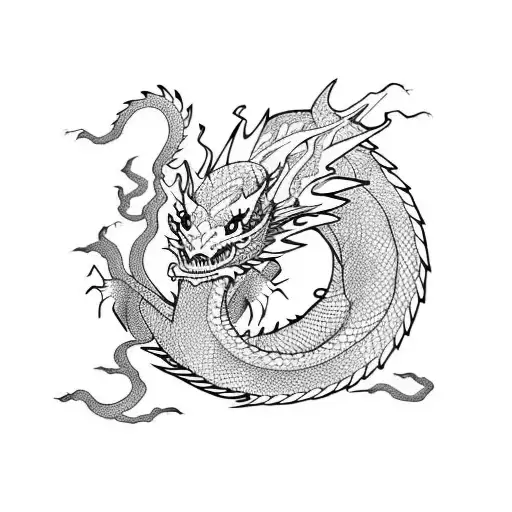 Dragon And Lightening