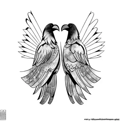 Two Raven Looking To Opossite Side