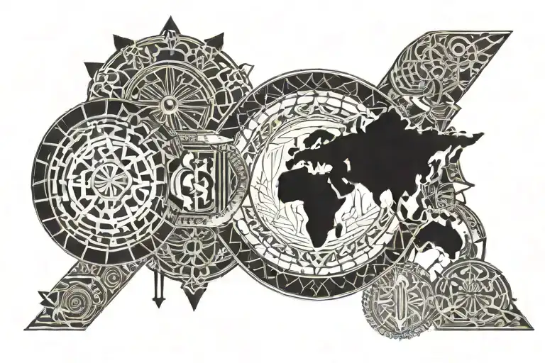 Travel Tattoo Kuwait Qatar Bahrain