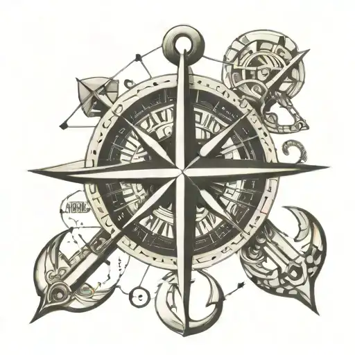 Anchor Compass Rose Wrapped