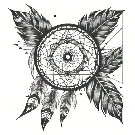 Starry Dreamcatcher With Arrow Piercing