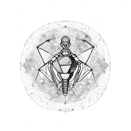 Scorpio Constellation With Full Moon Mars And Pluto