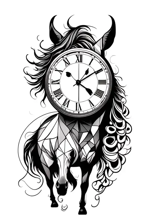 Steem Clock And Cattle Horse