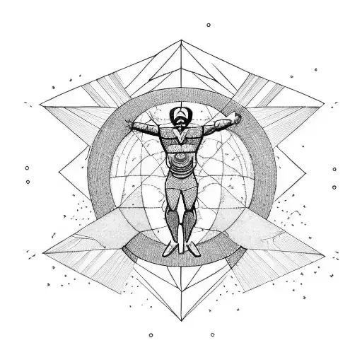 Icarus Falling From The Sky Whilst Atlas Carrying The World On Its Shoulders