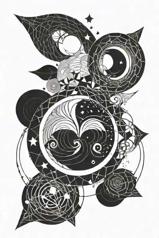 Number 050724 And Moon Crescent