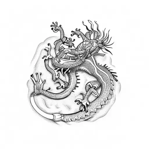 Anatomical Heart And Chinese Water Dragon