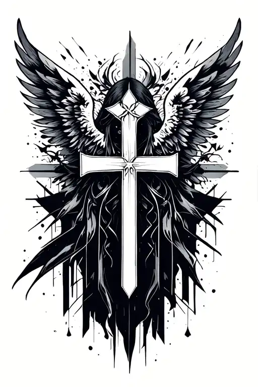Dark Angel Cross Surrounded