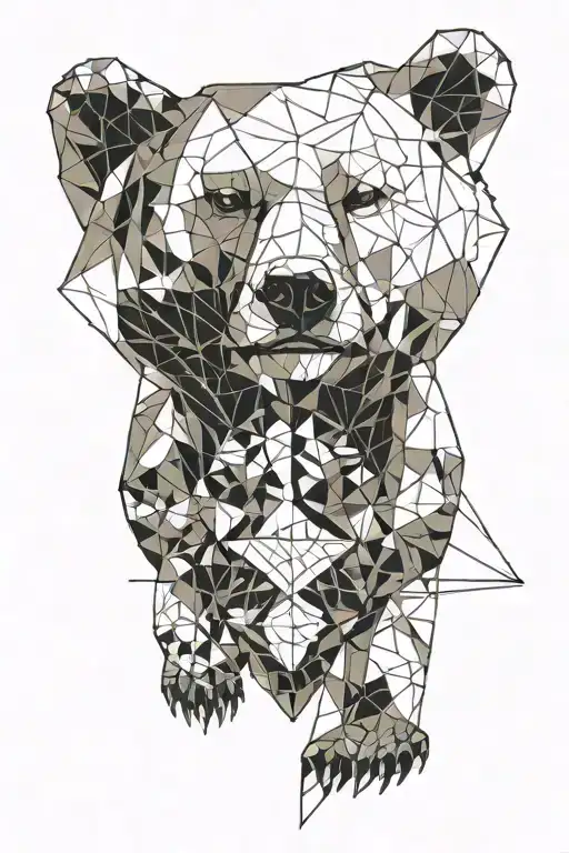 Geometric Bear And Warrior