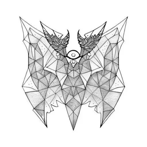 Bat With Patterns In The Wings