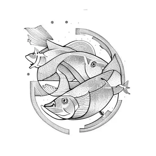 Unalome With Cancer And Pisces