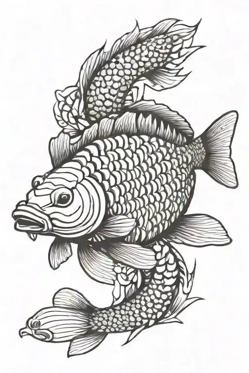 Koi Fish And Armadillo