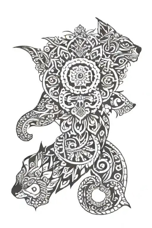 Indian Pattern Incorporating Elements