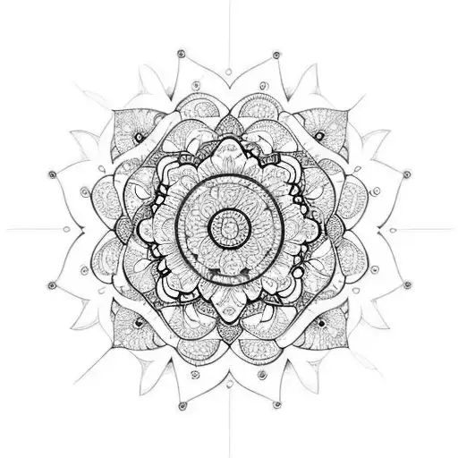 Mandala With Flowers Diamond